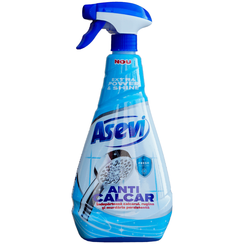 Solutie anticalcar pentru baie cu pulverizator 750 ml Asevi